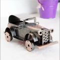 Metal Crafts Vintage Wecker Model Mini Toy Vehicles Car for Home Decoration. 