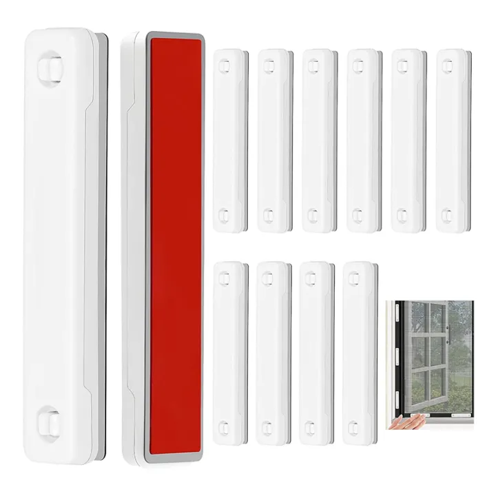 Metal%20Clips%20for%20Fly%20Screen-12%20x%20Magnet%20Window%20Screen%20Clip-White%20-%20Image%202