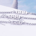 Fashion Non Tarnish Silver 18K Gold Plated Stainless Steel Charm 000-999 Angel Number Bracelet Jewelry For Women.
