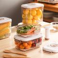 Vacuum Sealed Canister Household Fresh-keeping Box Refrigerator Food Organizers Containers Drainable Kitchen Storage Fruit Tank. 
