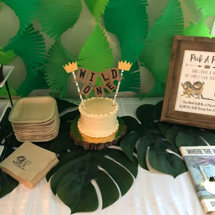12pcs%20Artificial%20Tropical%20Palm%20Leaves%20for%20Hawaiian%20Summer%20Luau%20Jungle%20Party%20Decoration%20Wedding%20Party%20Table%20Runner%20Placemat%20Leaf%20-%20Image%202