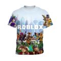 *3-13 Years Old *110-160* Roblox Boys T-shirt Kids Game 3D T-shirt Clothes Cartoon Unisex Boys Girls Short Sleeve Round Neck Summer Shirt. 