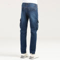 Masculine Denim Premium Cargo pant - Dark Blue. 