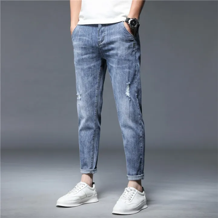 High%20Quality%20Brand%20Summer%20Stretch%20Cotton%20Hole%20Men's%20Ankle%20Length%20Jeans%20Thin%20Streetwear%20Design%20Denim%20Pants%20Korea%20Casual%20Trousers%20-%20Image%207