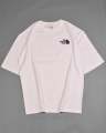 The North Face Vertical logo backprint t-shirt in white/Blue. 