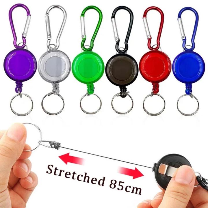 1/3pcs%20Retractable%20Steel%20Cord%20Pull%20Reel%20Keychain%20Wire%20Rope%20Clasp%20Key%20Ring%20Recoil%20ID%20Card%20Holder%20Chains%20Sporty%20Multifunction%20Tool%20-%20Image%206