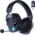 Wireless Gaming Headset with Noise Cancelling Mic 2.4G Bluetooth USB 3.5mm Wired 3 Modes for PC, PS4, PS5, Mac, Switch, Phone.