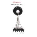Generic 6Pcs 6 in 1  Black Rubber Oval Shaped Stop Fishing Stopper. 