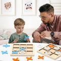 Kids Montessori Wooden Toy Mini Chess Play Game Interaction Puzzle Training Brain Early Learning Educational Toys For Children.