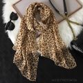 2024 Fashion Printed Leopard Chiffon Hijab Scarf Women Pareo Lady Bandanas Beach Towels Summer Muslim Veil Wrap Female Foulard.