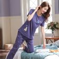 Spring Women Pajamas Short Sleeve Pijama Female Pajama Set 5XL Pyjamas Cotton Pajamas For Women Sleepwear Homewear Sleep Lounge.