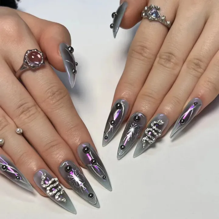 y2k%20Nails%20Five-pointed%20Star%20Pattern%20False%20Nails%20Halloween%20Style%20Long%20Coffin%20Ballet%20Press%20on%20Nails%20For%20Girl%20Full%20Cover%20Wearable%20-%20Image%205