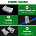 100 Pcs Fence Wire Clamps & Screws, Agricultural Fencing Mounting Clips Clamp For Mount 12-16 Gauge Welded Wire To Wood Sunlight Mall.