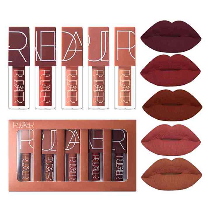 Pudaier Matte Liquid Lipstick Set of 5pcs