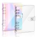 A5 Rainbow Soft PVC Notebook Binder Clear Soft PVC Notebook Cover.