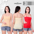 3 Pieces LeeWear tank top for women high neck tank top cropped tank top spaghetti strap tank top v neck tank top lace tank top sleeveless tops for women white tank top women's cami bra top tank long tank tops gym tank tops 04_07_05TA21101_Qty03. 