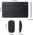 Wireless Keyboard and Mouse Set: Compact Bluetooth Keyboard (Rechargeable) with Matching Mouse. English Ergonomic Design for a Comfortable Experience on iPad, Tablets, Phones, Laptop, Android, iOS, and Windows.