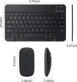 Wireless Keyboard and Mouse Set: Compact Bluetooth Keyboard (Rechargeable) with Matching Mouse. English Ergonomic Design for a Comfortable Experience on iPad, Tablets, Phones, Laptop, Android, iOS, and Windows. 