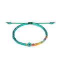 2024 Fashion Evil's Eye Seed Beaded Bracelet Handmade Adjustable Women Bracelet Colorful Seed Beads Bracelet (KB8516).