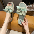 Internet celebrity slippers women's summer wear ins style super hot 2023 new fashion flat bottom anti-slip soft bottom maternity sandals. 