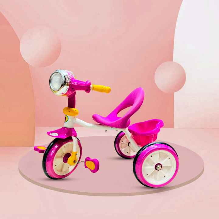 Headlight Baby Tricycle with Music and Light Colours Tricycle
