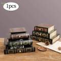 Book Shaped Storage Box with Drawers Trinket Case for Photo Bracelets Cards. 