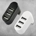 USB 2.0 Extension Hub Mini Portable 3-port Splitter USB Devices Accessories High-speed Data Transmission Digital Cable(White).