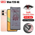 Vivo Y28 4G Acrylic Phone Case for Vivo Y 28 5G Tempered Glass and Vivo Y38 Y18 Y03 Ceramic Tempered Glass.