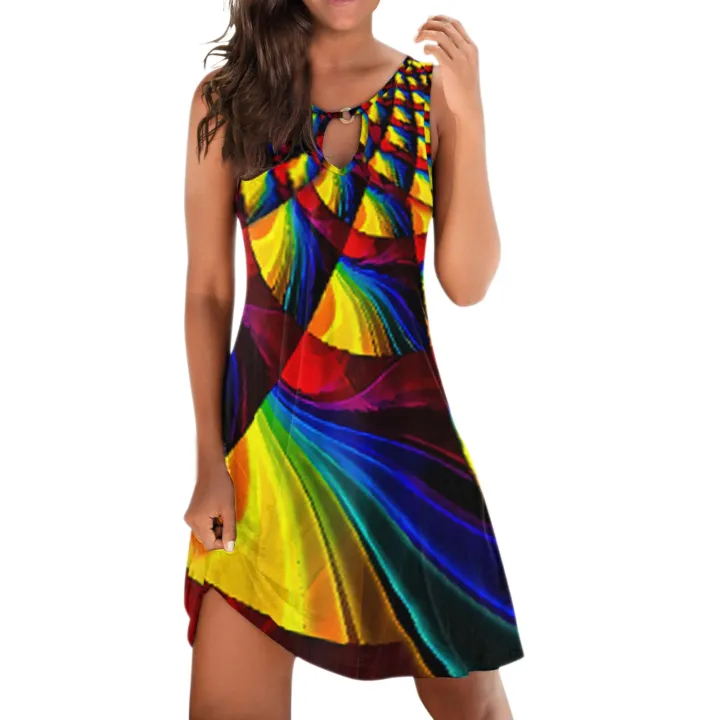 3D%20Abstract%20Painting%20Mini%20Dress%20Women%20Fashion%20Printed%20Hollow%20Out%20Sleeveless%20Dresses%20Elegant%20Boho%20Loose%20Beach%20Dress%20Party%20Vestido%20-%20Image%203