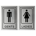 6x 4 Inch Ladies Toilet Sign Board Stickers | Glass Door, Wooden Door | Self Adhesive Restroom Sign board for Door | Ladies and Gents....