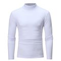 Jodimitty Winter Warm Half High Collar Fashion Thermal Underwear Men Mock Neck Basic T-shirt Blouse Pullover Long Sleeve Top.