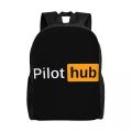 Customized Boeing 777X Captain Stripes Backpacks Women Men Basic Bookbag for College School Aviation Aviator Flight Pilot Bags. 