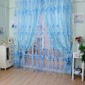 Floral Tulle Voile Door Window Curtain Drape Panel Sheer Scarf Valances Divider Sheer Window Curtains Living Room Decor. 