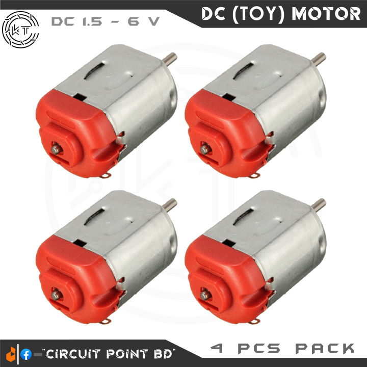 4Pcs DC 130 Motor 3V-6V 0.35-0.4A High Speed 8000RPM Mini DC Motor for Mini Fan,Hobby, Toy Car and DIY Electronics.