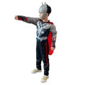 Kids Thor Costume Avenger Superheroe Thor Cosplay Muscle Jumpsuit and Mask Halloween Costume for Children Boys. 