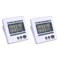 Electronic timer-3x Digital Countdown Timer-White& gray. 