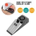 Wireless Door Stop Alarm Stainless Steel 3 Sensitivity Level Sensor Wedge-shaped Portable Home Office Travel Security Protection.