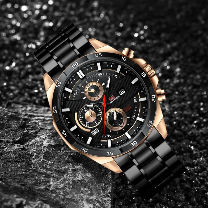 Kajia%20Men's%20Ryan%20Waterproof%20Stainless%20Steel%20Chain%20Quartz%20Watch%20Fashion%20Student%20Sports%20Business%20Casual%20Steel%20Band%20Watch%20-%20Image%202