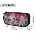 Fun Monster High Collage Pencil Case Anime Pencilcases Pen Holder for Student Big Capacity Bag Office Zipper Accessories. 