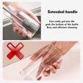 Long Handle Silicone Bottle Cleaner Brush for Washing Water Bottle, Solution Bottle, Mug. Cleaning Brush. 