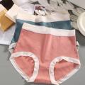 New Cotton Panties Plus Size Women's Underwear High Waist Tummy Control Briefs Underpants Female Solid Color Lingerie. 