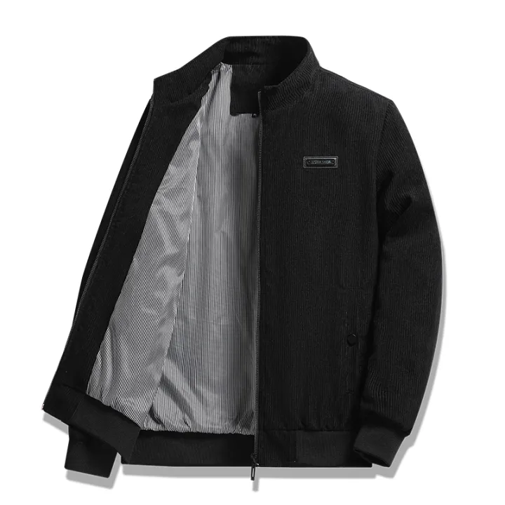 JSNFYSJ2229BO%20Jacket%20men's%20stand-up%20collar%20coat%202023%20new%20spring%20and%20autumn%20coat%20corduroy%20stand-up%20collar%20shirt%20fashion%20men's%20-%20Image%203