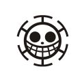 【The road to happiness Store】PIECE Trafalgar Law cosplay Animation logo tattoo Sticker XR076. 