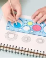 Spirograph Drawing Circle Designs Set Design Ruler- Multi-Color. 