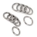 10 Pcs Stainless Steel Webbing Strapping Welded O Rings, 5 Pcs 40Mm X 5Mm & 5 Pcs 20Mm X 3Mm - Silver. 