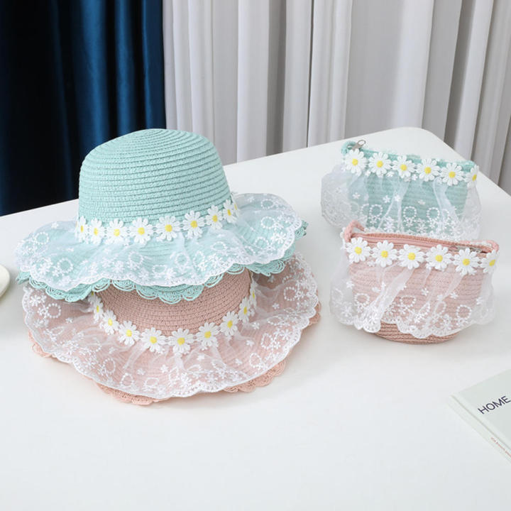 Straw%20Material%20Kids%20Beach%20Set%20Stylish%20Adjustable%20Size%202%20Piece%20Girls%20Straw%20Hat%20Lightweight%20Lace%20Detail%20Summer%20Hat%20Bag%20Combo%20for%20Outdoor%20Activities%20Beachwear%20Summer%20Travel%20Sun%20Safety%20Girl%E2%80%99s%20-%20Image%205