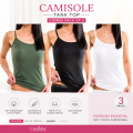 3 Pcs Ladies Camisole For All Season Use Cotton Cami Top Tank. 
