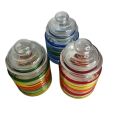 3 Pcs Crystal round Glass Jar Conatiner Glass Spice Jar Set. 