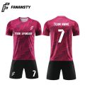 DIY Football Uniform Men Kids Soccer Jersey Set Custom Name Number Logo Training Suit 2 Shirt And Shorts For Boys Gỉrls.