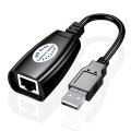USB to RJ45 LAN Extension Adapter Cable Extender up to 150ft Ethernet Adapter Kit.